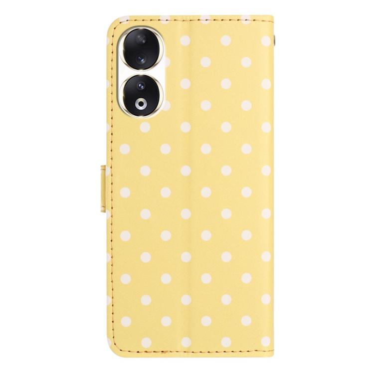 For Honor 90 Small Dots Pattern Vegan Leather Phone Case