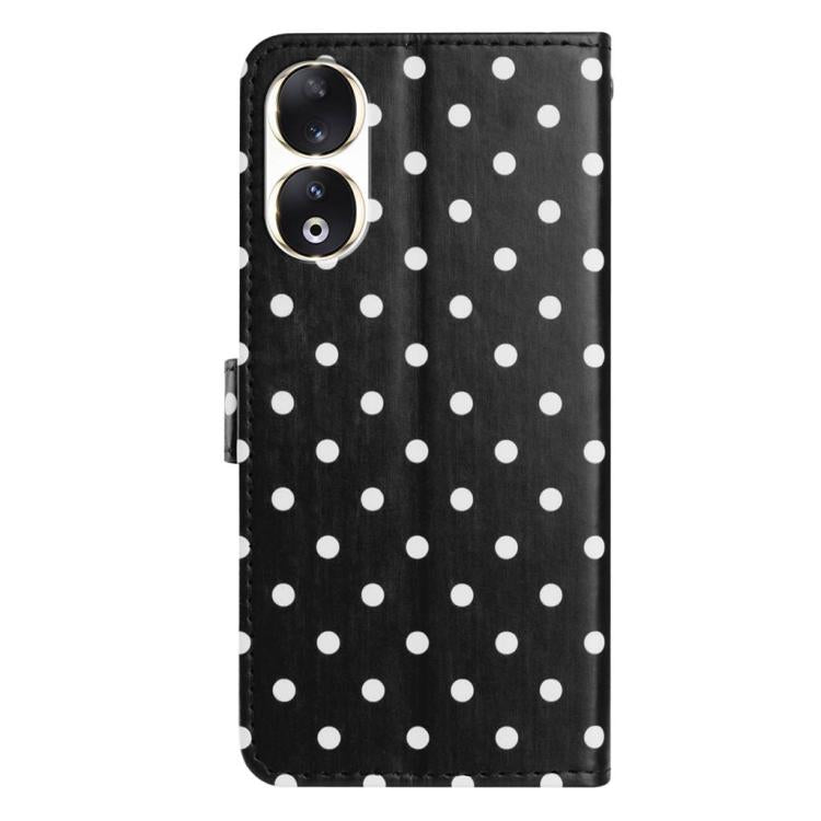 For Honor 90 Small Dots Pattern Vegan Leather Phone Case