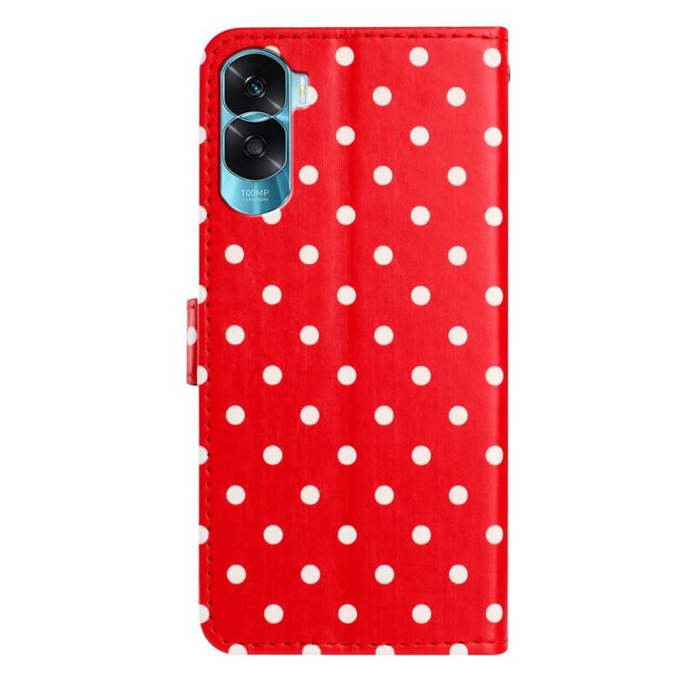 For Honor 90 Lite Small Dots Pattern Vegan Leather Phone Case