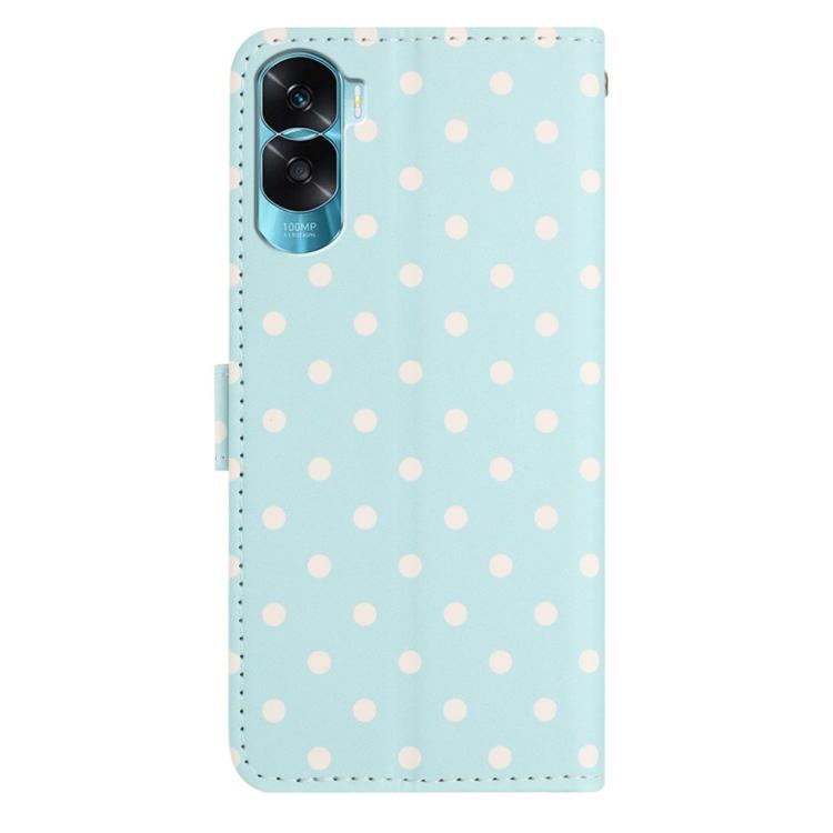 For Honor 90 Lite Small Dots Pattern Vegan Leather Phone Case