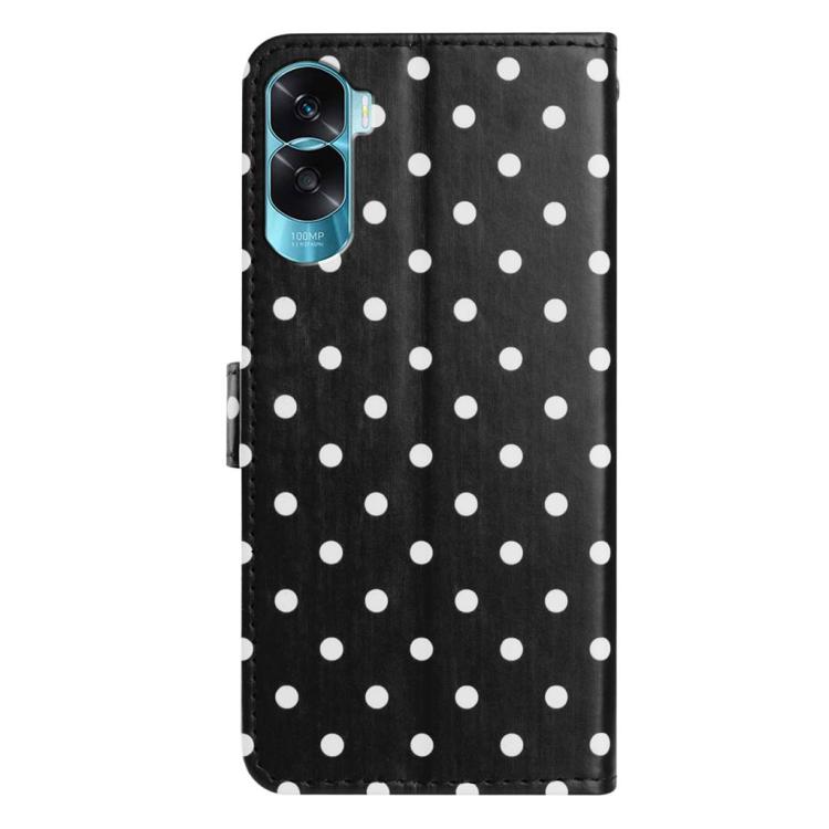 For Honor 90 Lite Small Dots Pattern Vegan Leather Phone Case