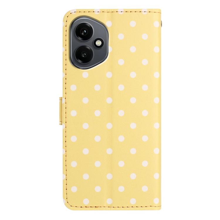 For Honor 400 Global 156.5mm Small Dots Pattern Vegan Leather Phone Case