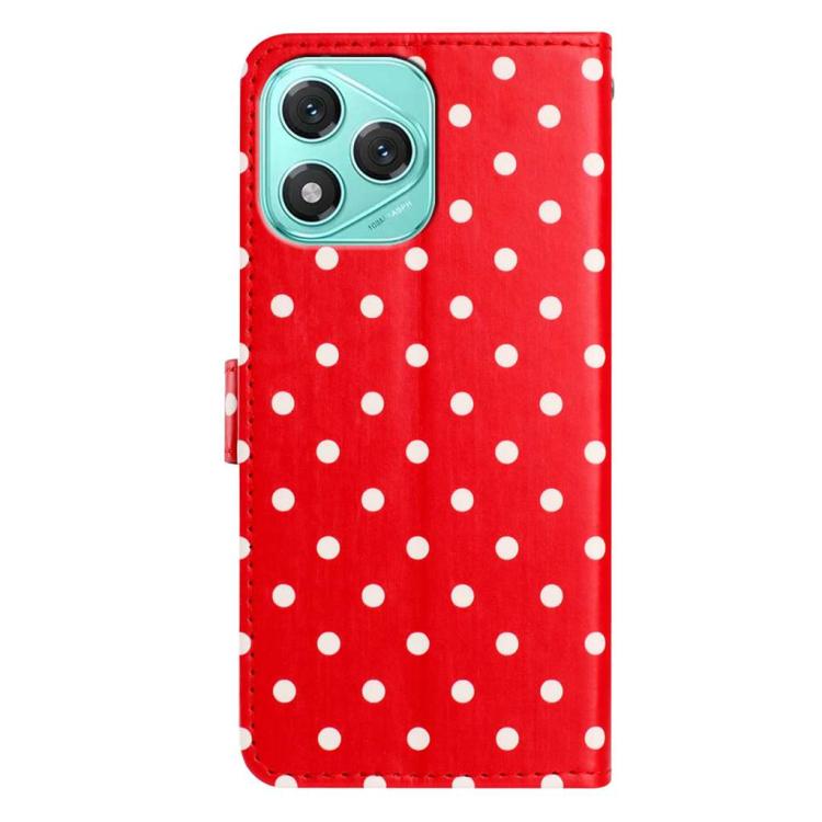 For Honor 400 Lite Global Small Dots Pattern Vegan Leather Phone Case