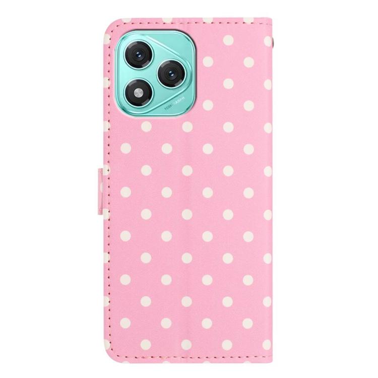 For Honor 400 Lite Global Small Dots Pattern Vegan Leather Phone Case