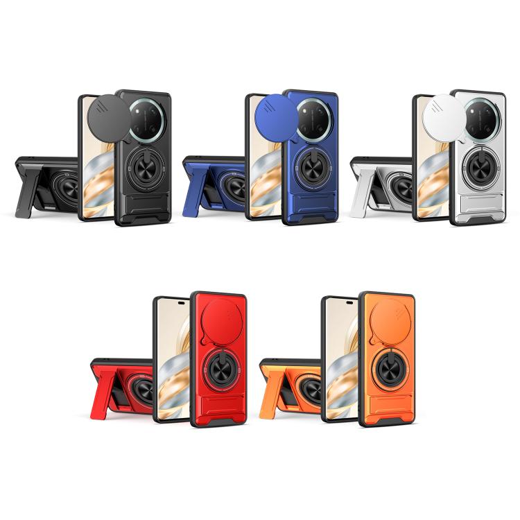 For Honor X60 Pro / X9c 5G Lens Sliding Window Multifunctional Magnetic Shockproof Phone Case