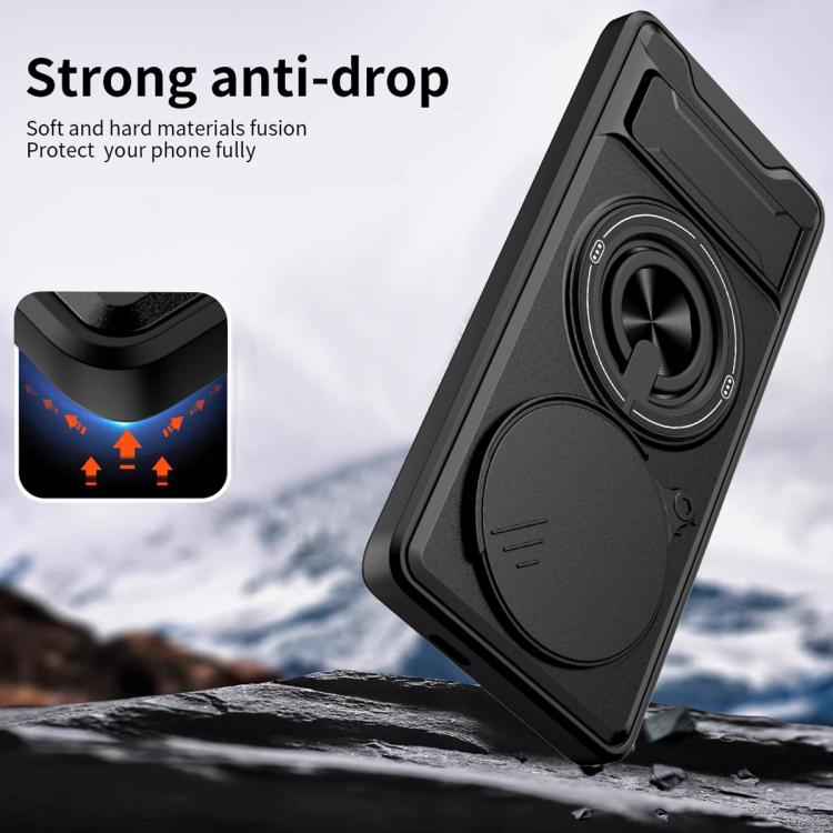 For Honor X60 Pro / X9c 5G Lens Sliding Window Multifunctional Magnetic Shockproof Phone Case