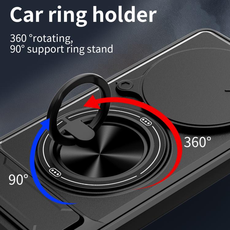 For Honor X60 Pro / X9c 5G Lens Sliding Window Multifunctional Magnetic Shockproof Phone Case
