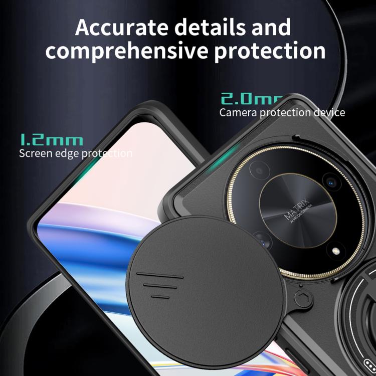 For Honor X9b 5G Lens Sliding Window Multifunctional Magnetic Shockproof Phone Case