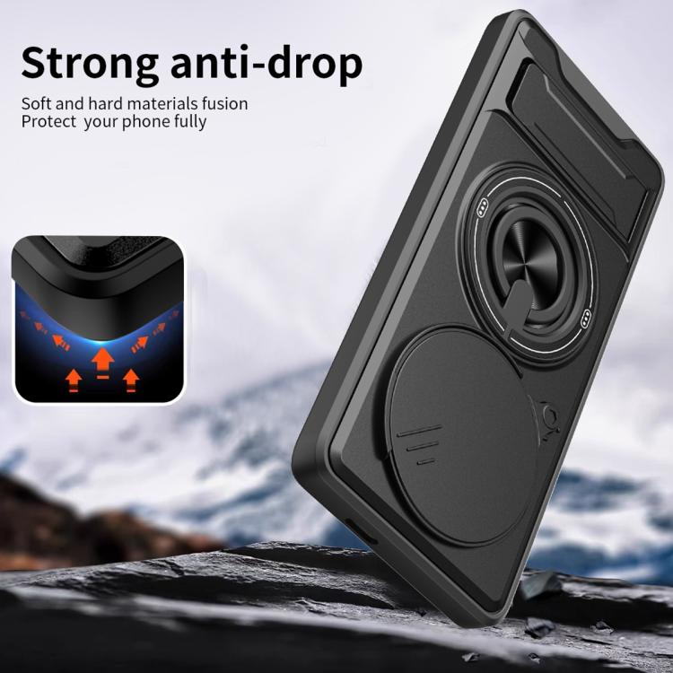 For Honor X9b 5G Lens Sliding Window Multifunctional Magnetic Shockproof Phone Case