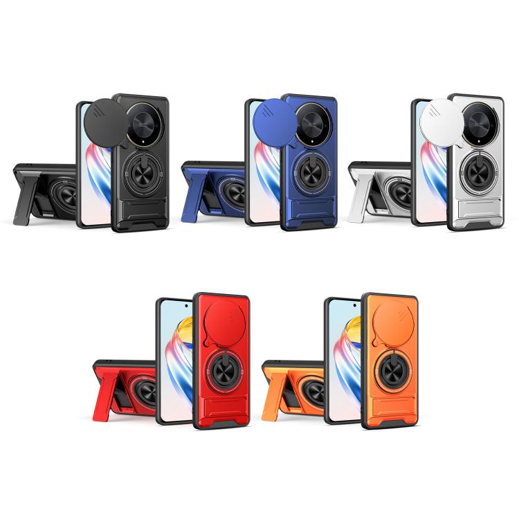 For Honor X9b 5G Lens Sliding Window Multifunctional Magnetic Shockproof Phone Case