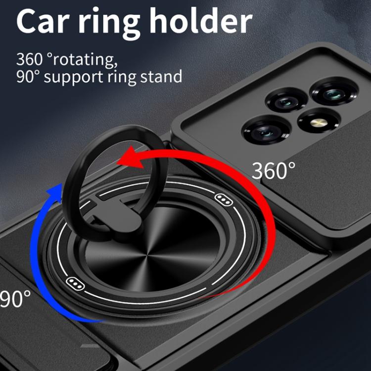 For Honor 200 5G Lens Sliding Window Multifunctional Magnetic Shockproof Phone Case