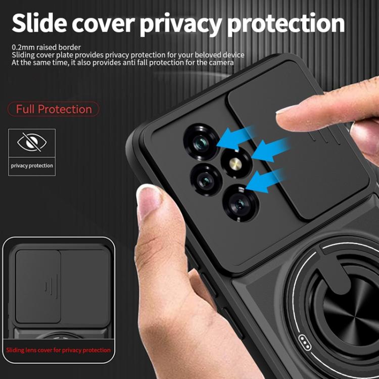 For Honor 200 5G Lens Sliding Window Multifunctional Magnetic Shockproof Phone Case