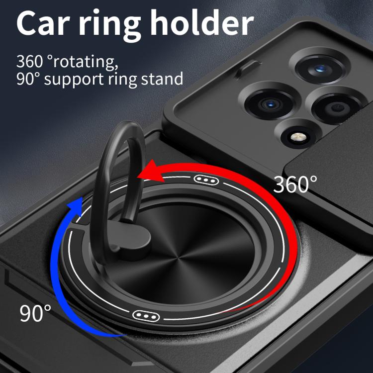For Honor 200 Lite 5G Global Lens Sliding Window Multifunctional Magnetic Shockproof Phone Case