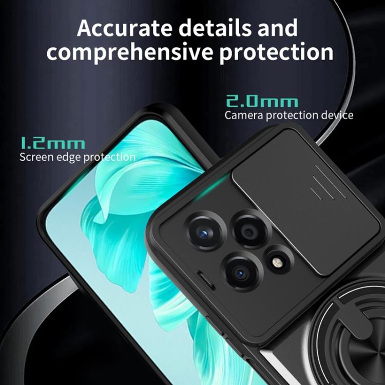 For Honor 200 Lite 5G Global Lens Sliding Window Multifunctional Magnetic Shockproof Phone Case