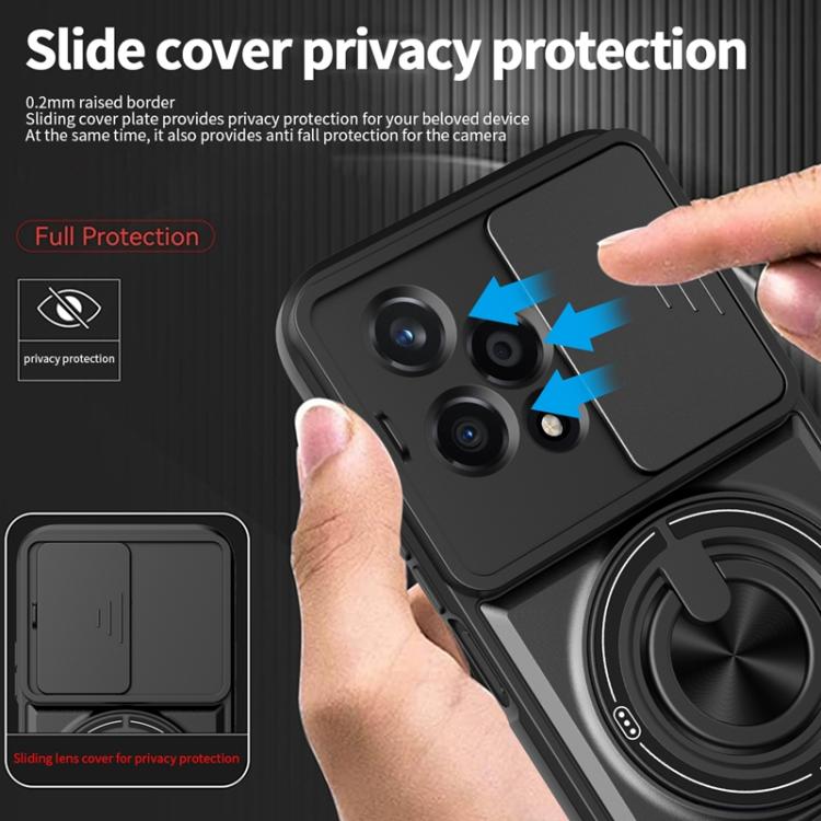 For Honor 200 Lite 5G Global Lens Sliding Window Multifunctional Magnetic Shockproof Phone Case