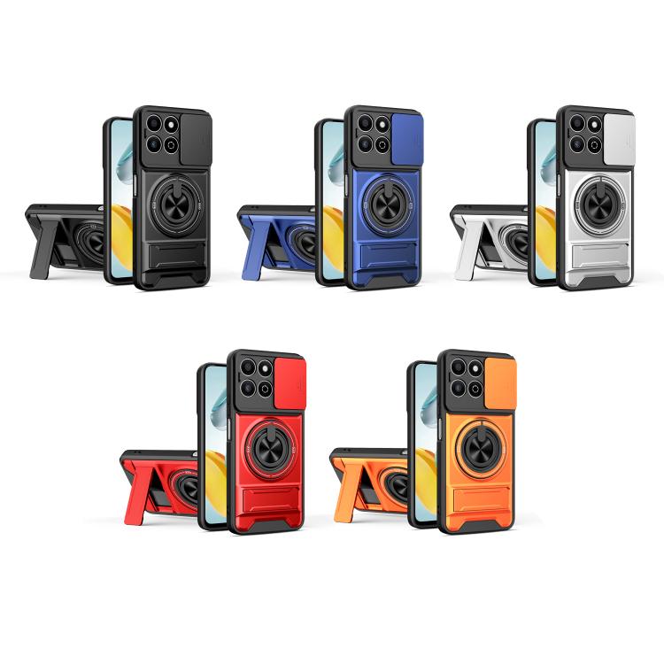 For Honor 200 Smart 5G Lens Sliding Window Multifunctional Magnetic Shockproof Phone Case