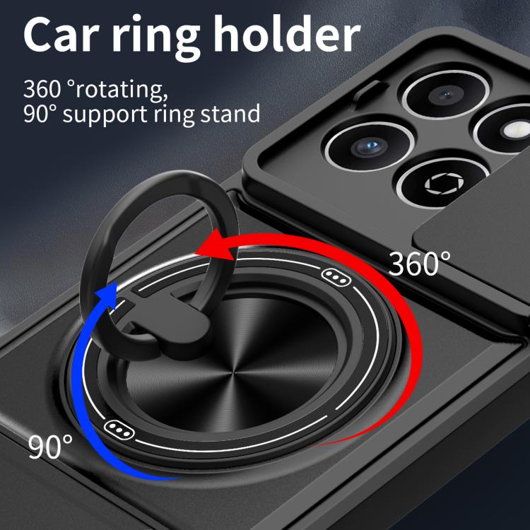 For Honor 200 Smart 5G Lens Sliding Window Multifunctional Magnetic Shockproof Phone Case