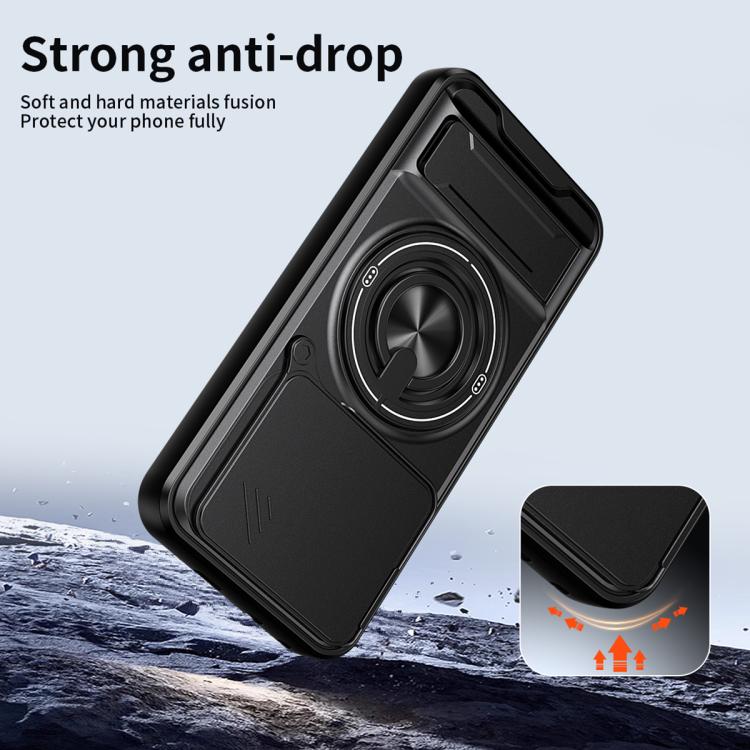 For Honor 400 5G Global 156.5mm Lens Sliding Window Multifunctional Magnetic Shockproof Phone Case