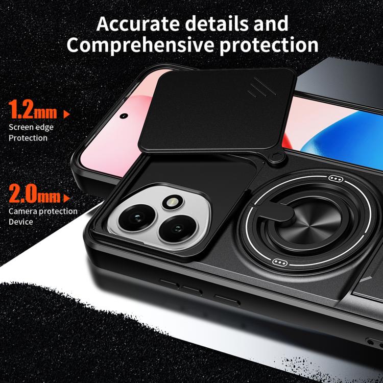 For Honor 400 5G Global 156.5mm Lens Sliding Window Multifunctional Magnetic Shockproof Phone Case