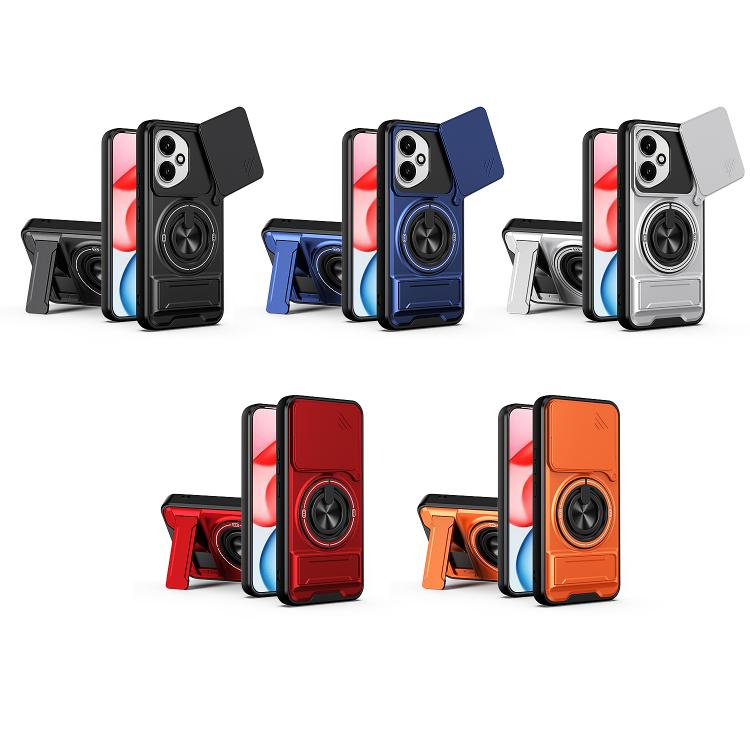 For Honor 400 5G Global 156.5mm Lens Sliding Window Multifunctional Magnetic Shockproof Phone Case