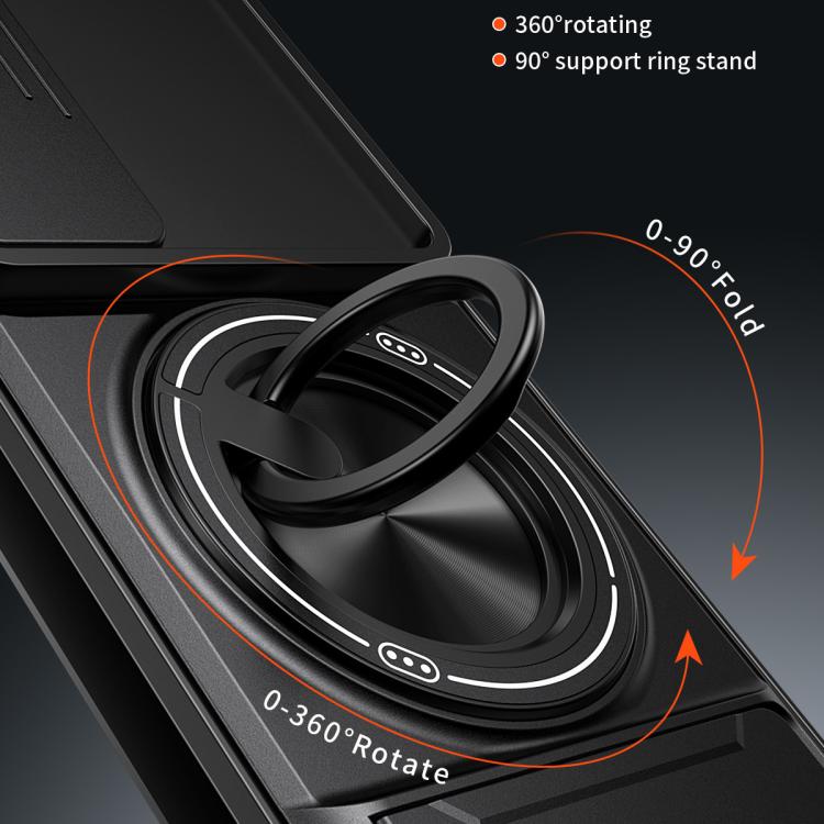For Honor 90 5G Lens Sliding Window Multifunctional Magnetic Shockproof Phone Case