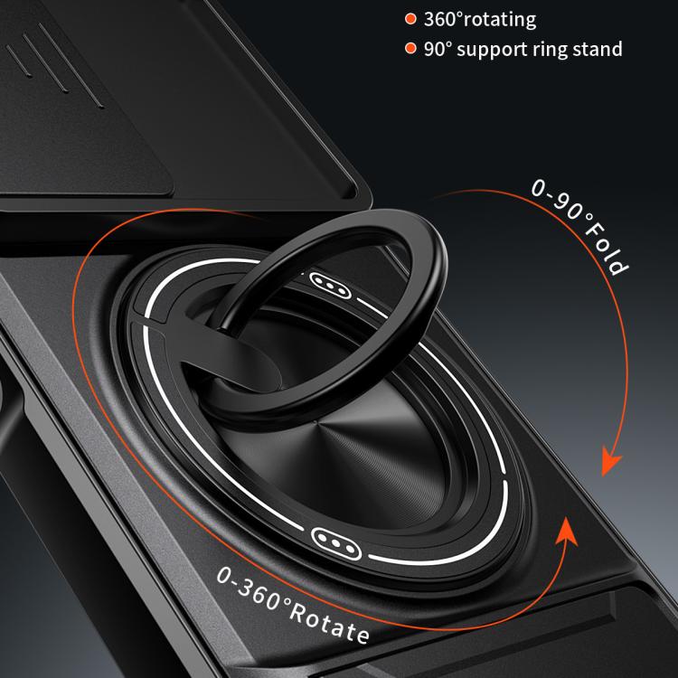 For Honor 90 Lite 5G Lens Sliding Window Multifunctional Magnetic Shockproof Phone Case