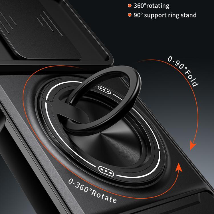 For Honor X9 Lens Sliding Window Multifunctional Magnetic Shockproof Phone Case
