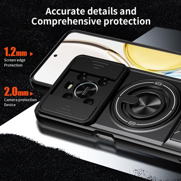 For Honor X9 Lens Sliding Window Multifunctional Magnetic Shockproof Phone Case