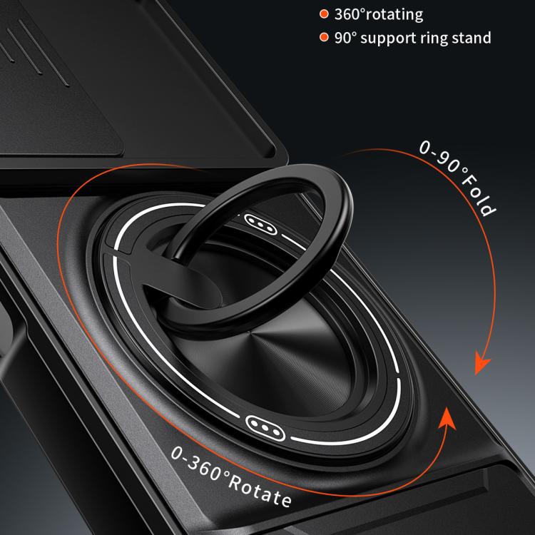 For Honor X5 Plus 4G Lens Sliding Window Multifunctional Magnetic Shockproof Phone Case