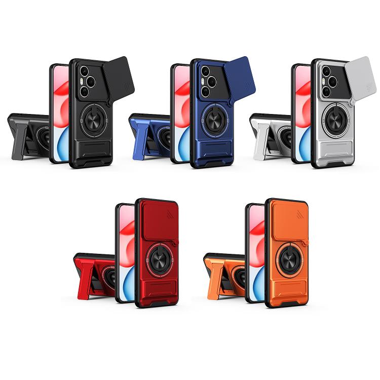 For Honor 400 Pro 5G Global 160.8mm Lens Sliding Window Multifunctional Magnetic Shockproof Phone Case
