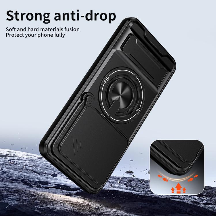For Honor 400 Pro 5G Global 160.8mm Lens Sliding Window Multifunctional Magnetic Shockproof Phone Case