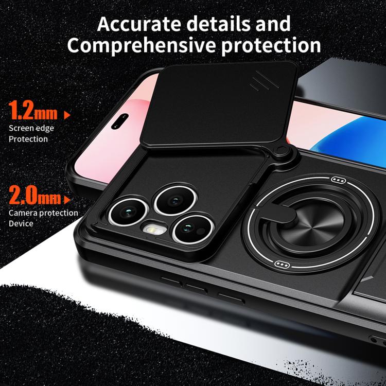 For Honor 400 Pro 5G Global 160.8mm Lens Sliding Window Multifunctional Magnetic Shockproof Phone Case