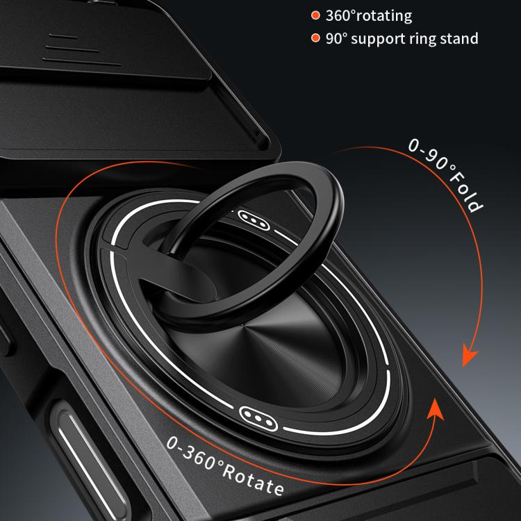 For Honor 500 5G Global 155.8mm Lens Sliding Window Multifunctional Magnetic Shockproof Phone Case