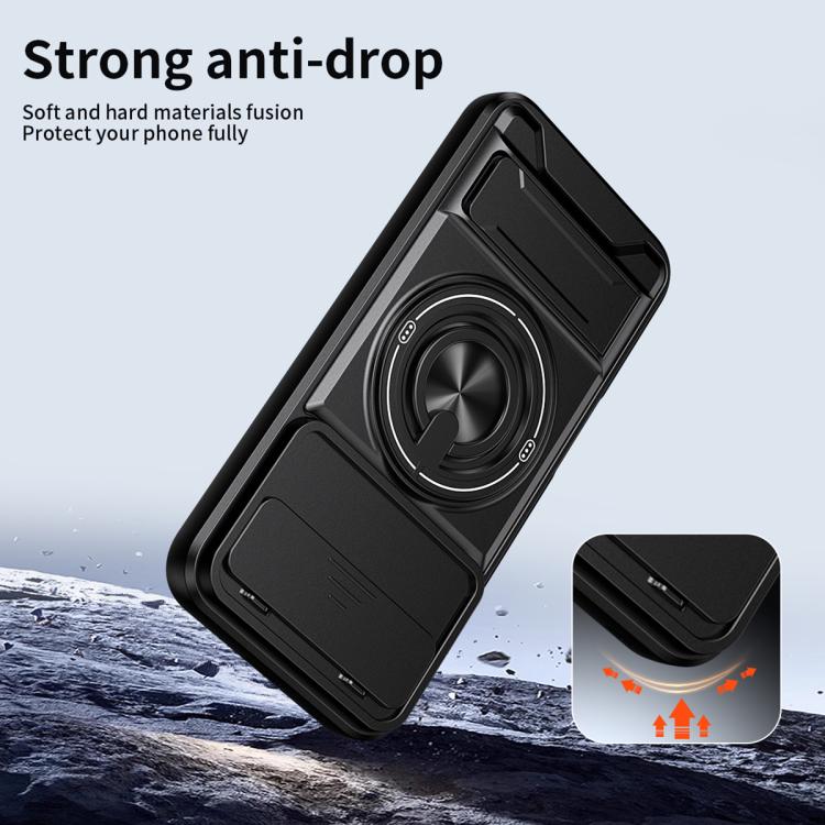For Honor 500 5G Global 155.8mm Lens Sliding Window Multifunctional Magnetic Shockproof Phone Case