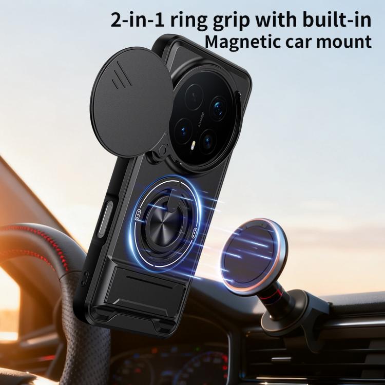 For Honor Magic8 Pro 5G Lens Sliding Window Multifunctional Magnetic Shockproof Phone Case