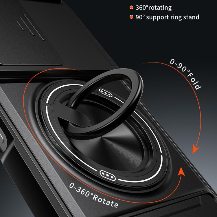 For Honor X5b Plus Lens Sliding Window Multifunctional Magnetic Shockproof Phone Case