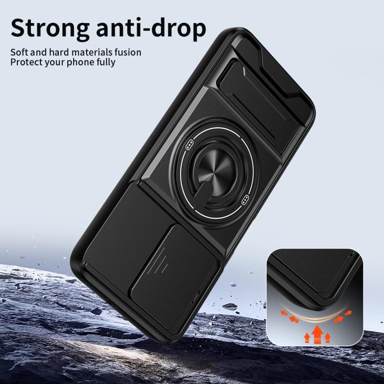 For Honor X5b Plus Lens Sliding Window Multifunctional Magnetic Shockproof Phone Case