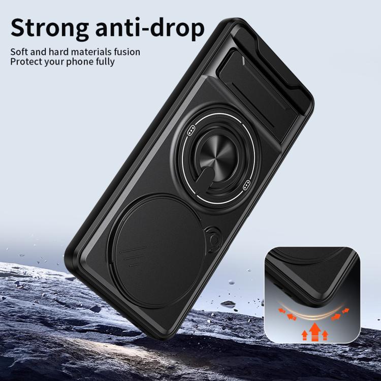 For Honor X9c Smart 5G Lens Sliding Window Multifunctional Magnetic Shockproof Phone Case
