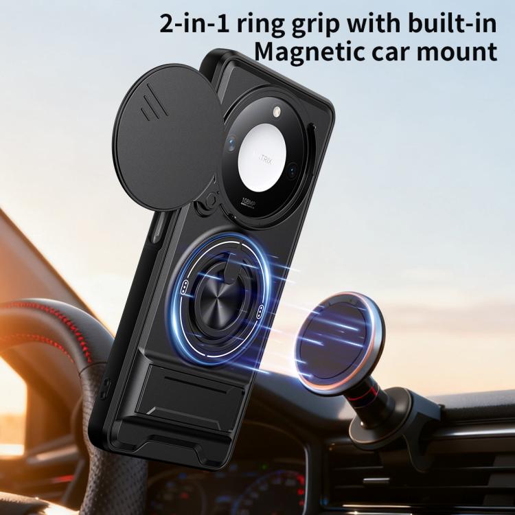 For Honor X9c Smart 5G Lens Sliding Window Multifunctional Magnetic Shockproof Phone Case