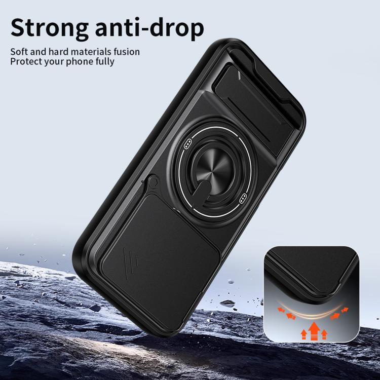 For Honor 600 Lite Global Lens Sliding Window Multifunctional Magnetic Shockproof Phone Case
