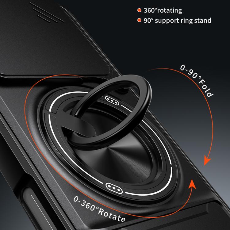 For Honor 600 Lite Global Lens Sliding Window Multifunctional Magnetic Shockproof Phone Case