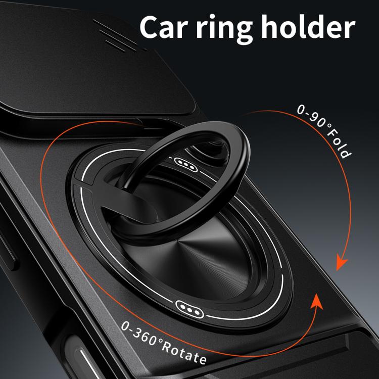 For Honor 600 / 600 Pro Global Lens Sliding Window Multifunctional Magnetic Shockproof Phone Case