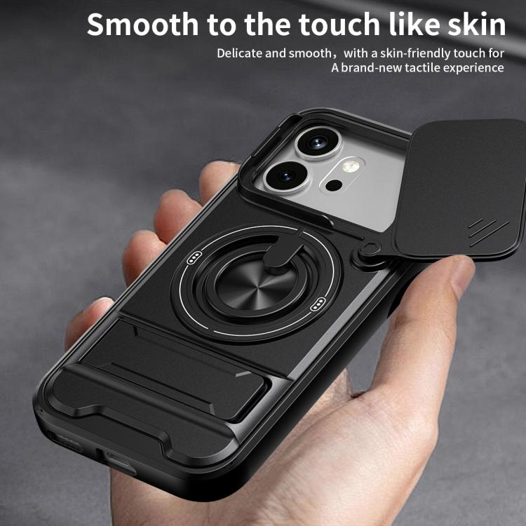 For Honor 600 / 600 Pro Global Lens Sliding Window Multifunctional Magnetic Shockproof Phone Case