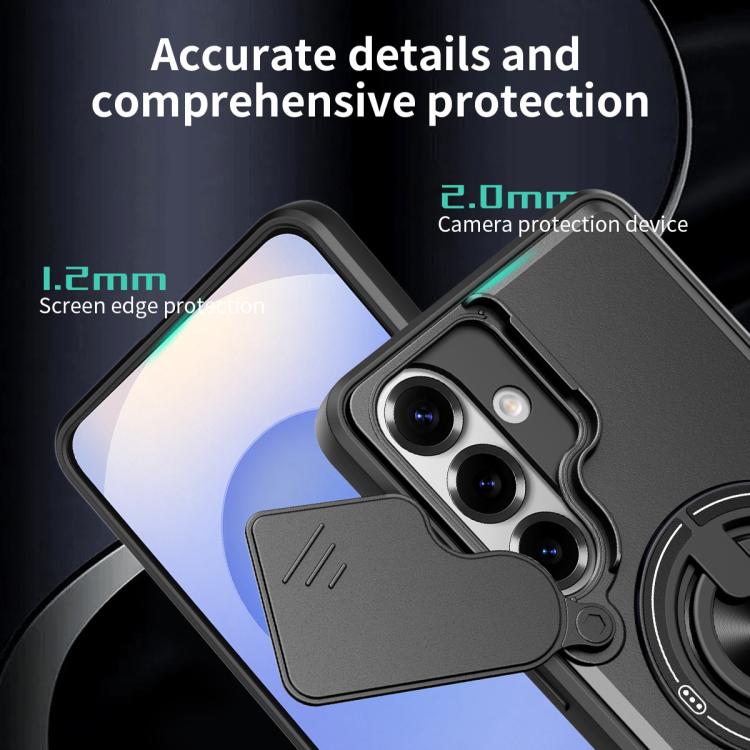 For Samsung Galaxy S26+ 5G Lens Sliding Window Multifunctional Magnetic Shockproof Phone Case