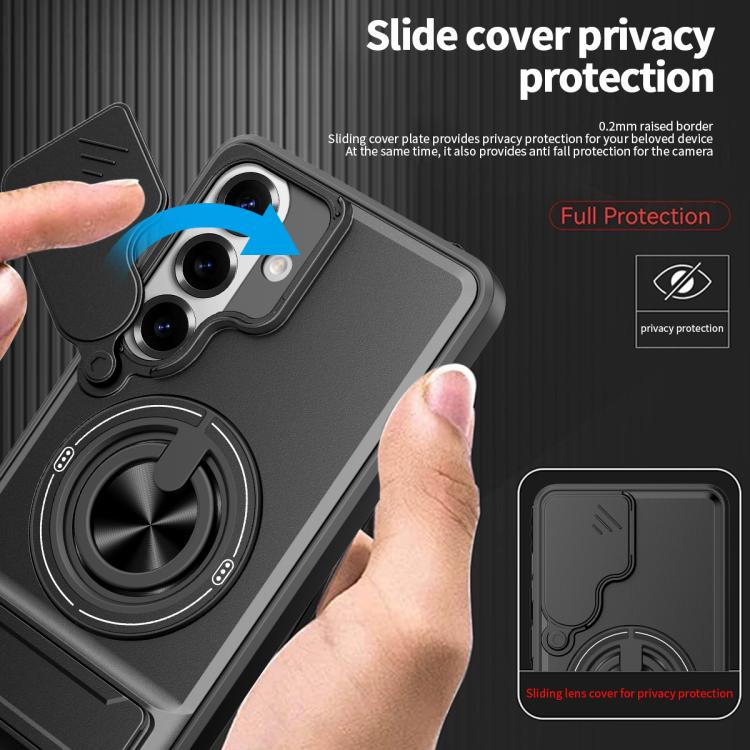 For Samsung Galaxy S26+ 5G Lens Sliding Window Multifunctional Magnetic Shockproof Phone Case