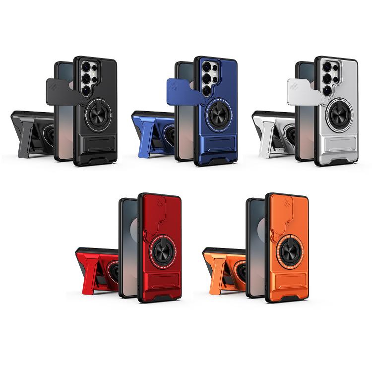 For Samsung Galaxy S26 Ultra 5G Lens Sliding Window Multifunctional Magnetic Shockproof Phone Case