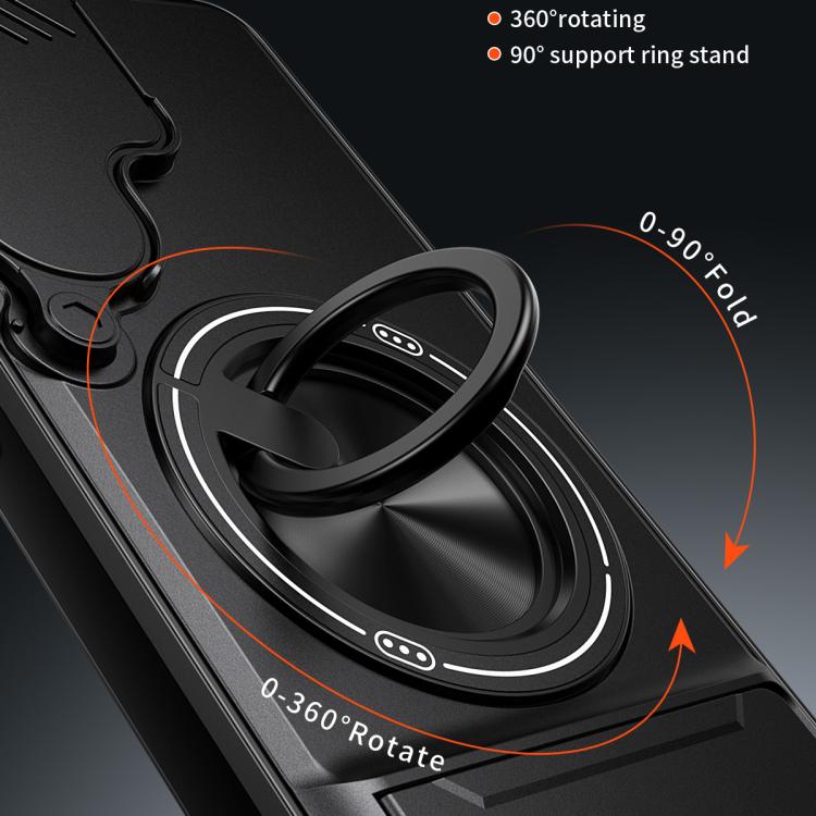 For Samsung Galaxy S25 5G Lens Sliding Window Multifunctional Magnetic Shockproof Phone Case