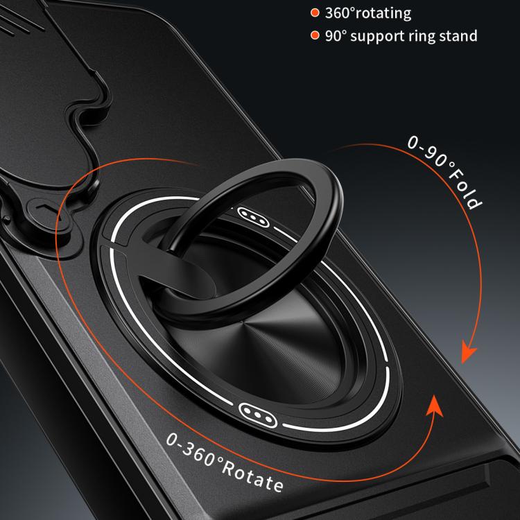 For Samsung Galaxy S25 FE 5G Lens Sliding Window Multifunctional Magnetic Shockproof Phone Case