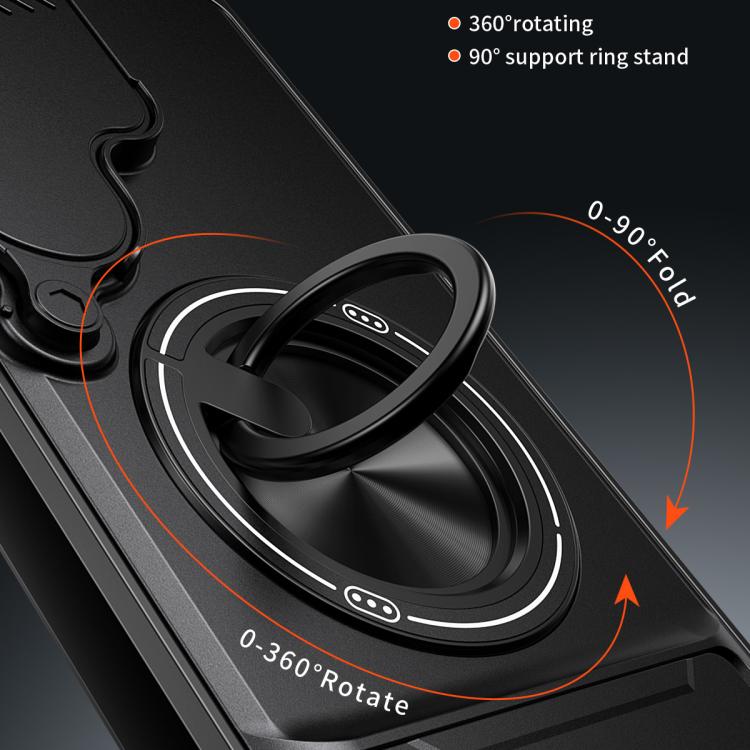 For Samsung Galaxy S24 Ultra 5G Lens Sliding Window Multifunctional Magnetic Shockproof Phone Case