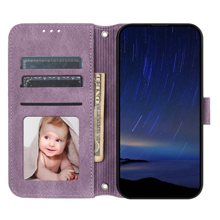 For Google Pixel 10a Embossed Stripes Skin Feel Leather Phone Case